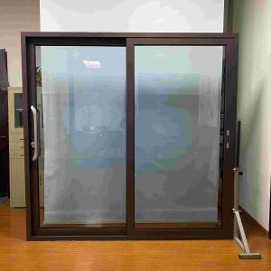 China Balcony Position Aluminium Sliding Glass Doors With Double Tempered Glaze Custom Color factory