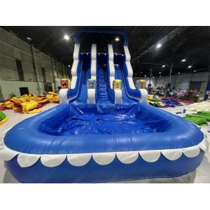 Amusement Park Outdoor Garden Big Kid Inflatable Double Water Slides For