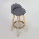 Modern Style Antique Upholstered Wooden Stools Leather Bar Chair for Bar Table