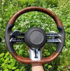 China Ergonomic Round PU Steering Wheel Race Wheel For Car Modification Production factory
