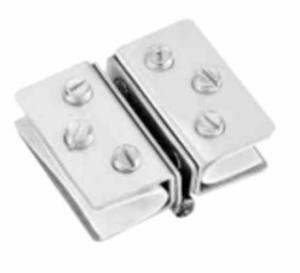 China Adjustable Double Side Aluminum Alloy Glass Shelf Support Bracket 180 Degrees Glass Clamp factory