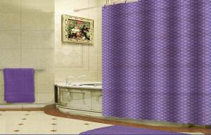 China Purple Plastic Shower Curtain factory
