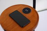 E27 fabric dimmable USB Wireless charging modern type floor lamp bedroom light