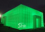 20x11m large cube inflatable wedding party tent with LED lights N movable doors