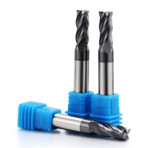 China 4- Flute Flattened Solid Carbide End Mills PM - 4EX - G Series NaNo TiAIN factory