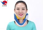 Waterproof First Aid Cervical Collar Neck Brace , Blue And White Rigid Plastic