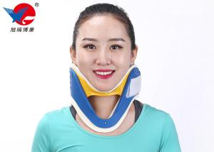 China Waterproof First Aid Cervical Collar Neck Brace , Blue And White Rigid Plastic Cervical Collar factory