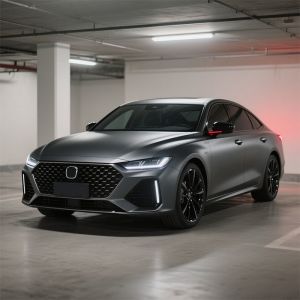 Flexible Dark Grey Metallic Vinyl Wrap OEM / ODM Car Wrap Roll HYM1034