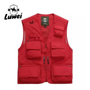 China Summer Multiple Pockets Tactics Mesh Slim Utility Oversize Utility Outdoor Fishing Male Dress Sleeveless Hunting Vests for Men factory