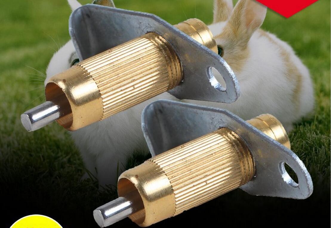 Brass T type Rabbit nipple drinker automatic rabbit water nipples for rabbit drinking QL302