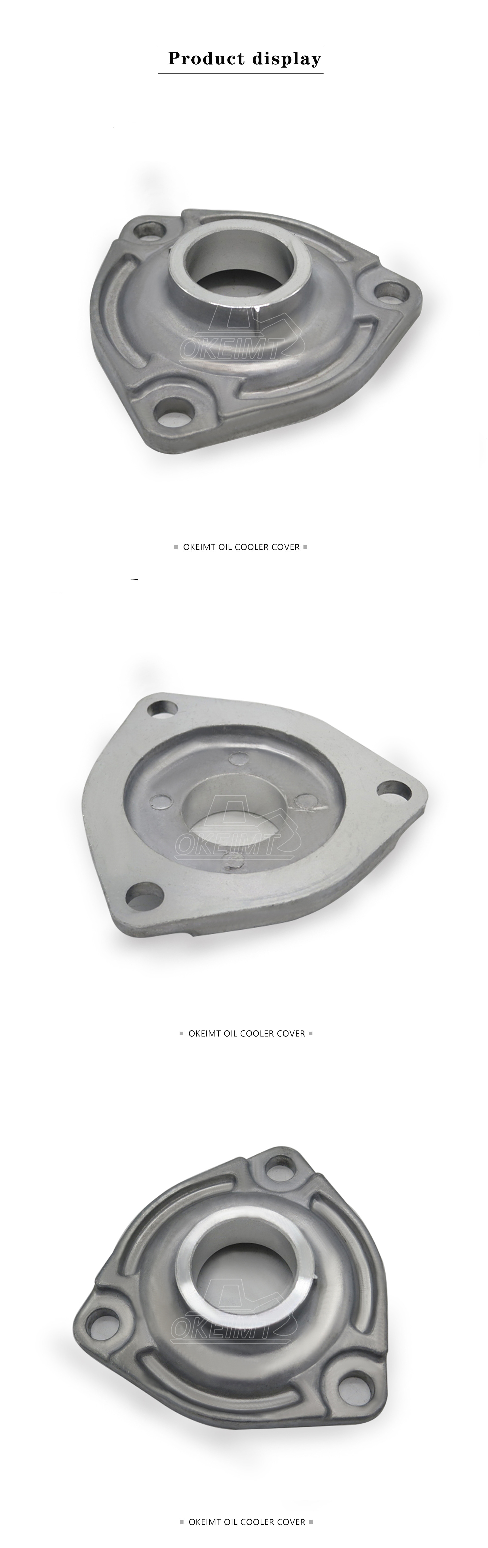 Aluminum Die Casting 4D31 Oil Cooler Cover For MITSUBISHI ME014757