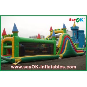 Castle Shape Inflatable Bouncer With Slide / Inflatable Combo For Park