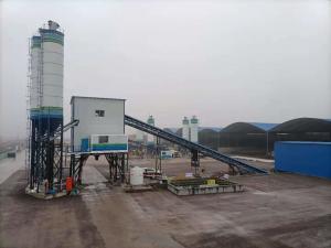 China 60 cubic meters/hour mobile concrete mixing plant factory