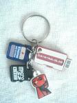 Cute Cartoon Character Keychains , Kids Soft PVC Keychain With Metal Ring