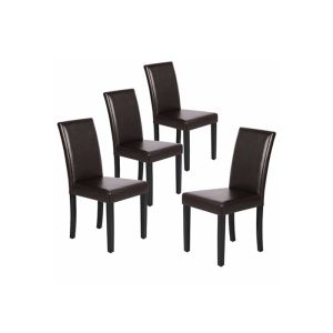 China Solid Woood OEM Quilting Leather Upholstered Dining Chair on sale