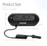 Car Battery Charger Dc Inverter Ac 200W Car Power Inverter Dc 12V To 220V Ac Car