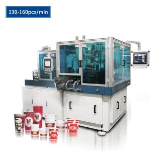 China White Horizontal Automatic Paper Cup Machine 150pcs/Min High Speed factory