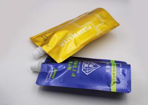 China Portable Aluminum Foil Liquid Spout Stand Up Bags PE Receipe Grade factory