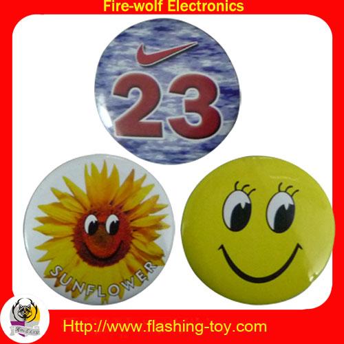 Mini butterfly clutch, safety pin, ribbled brand + logo Flashing Badges (3D