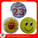 Mini butterfly clutch, safety pin, ribbled brand + logo Flashing Badges (3D