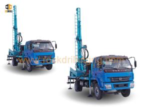 China Hard Rock DTH Drilling Water Well Drilling Equipment Rig Mounted On 4 X 2 Truck factory