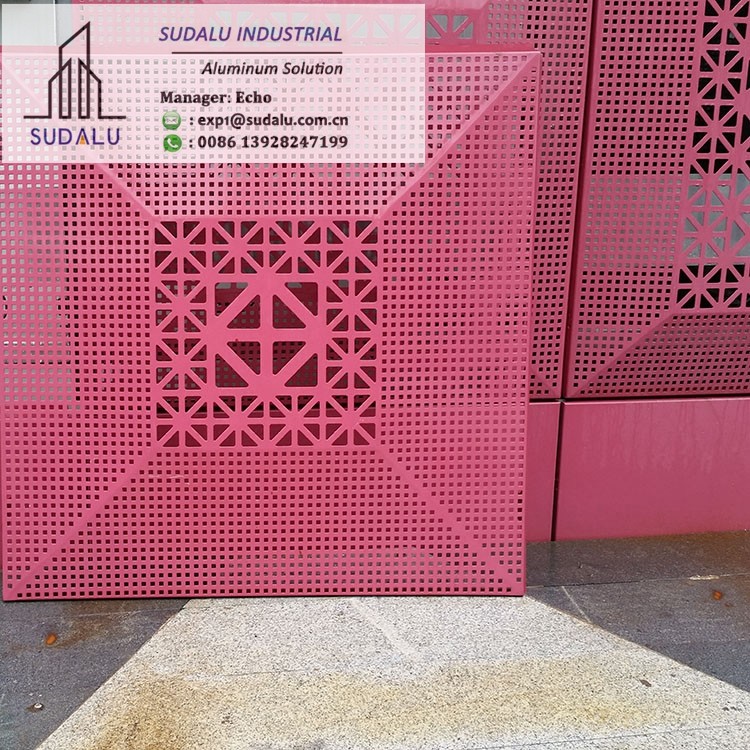 SUDALU Interior/ Exterior Decoration Laser Cut Aluminum Cladding Wall Panel