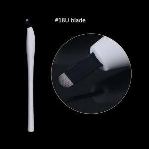 China Customize 18U Microblading Disposable Eyebrow Tattoo Holder White Color factory