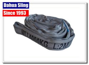 China High Tensile Black Lifting Straps , Nylon Round Sling Endless Type 26,400 WLL factory