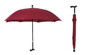 China 2 in1 105cm Ladies Walking Stick Umbrella Plastic Handle factory
