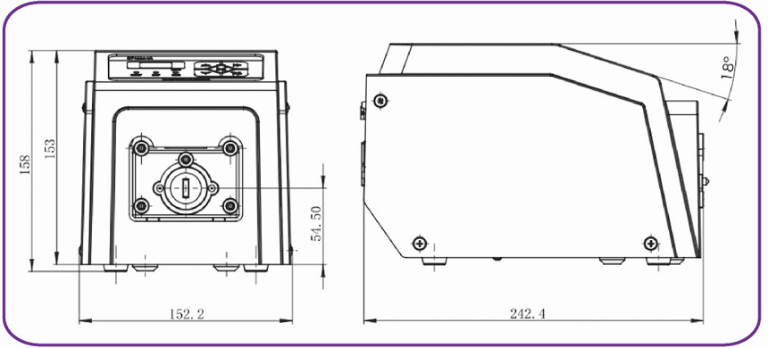 Battery powered,portable peristaltic pump for laboratory