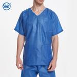 Short Sleeve SMS Hospital Scrubs Suit Set Clothing Disposable Uniform Scrub Suit