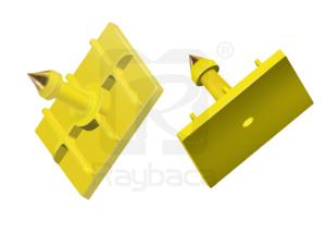 China UHF Animal Ear Tag Yellow Colour Small Size Sheep Tags Laser Printing Number factory