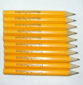 China with customized logo and white eraser black round shape wood golf pencil factory
