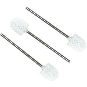 China 304 stainless steel Toilet Brush And Holder White Brush Head Effective Clean factory