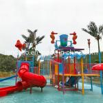 Fiberglass Water Fountain Playground Equipment Playground With Splash Pad