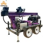 Small Water Well Drilling Rig Rotary Borehole Drilling Machine Trailer Mounted