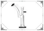 7 Inches 4 Slit Perc Dab Oil Rig Mini Smoking Water Pipes Hand Blown