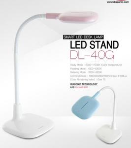 China Pink 7 Watt 40000 Hours Life Time Flexible Table Led Desk Lamp Clamp 6000K ~ 7000K factory