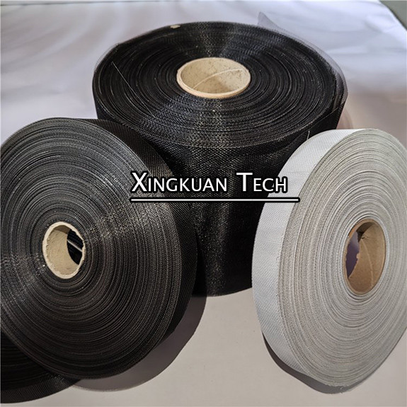 China Black / White Epoxy Coated Supporting Steel Wire Mesh For Filter Elements factory