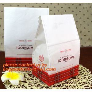 Customize Translucent Window Brown Greaseproof Kraft Paper Bag Special Opp