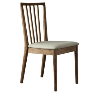 China Contemporary Design High Back Upholstered Dining Chair Made of Ash Wood for Restaurant and Hotel factory
