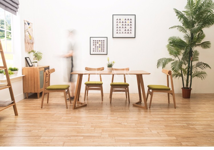 Latest Designs Solid Wood Furniture White Oak Dining Table