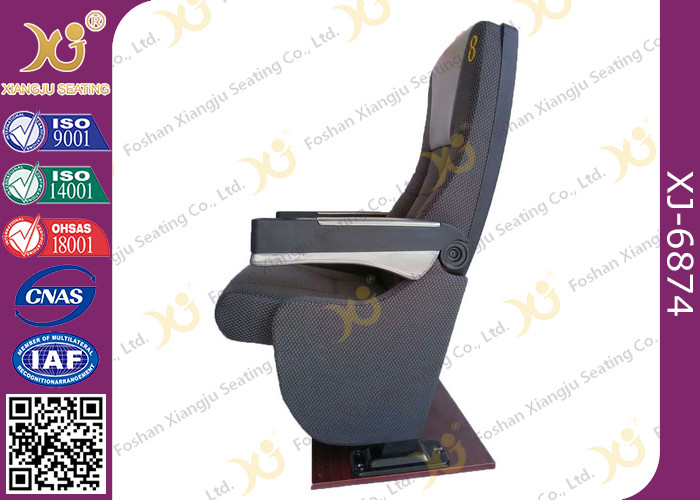 Fixed Seat Mold Foam Theatre Cinema Chairs With Tip Up Armrest For Music Hall