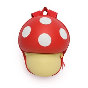 Supercute Personalized Toddler Backpack Baby Kids Mushroom Backpack With Zipper