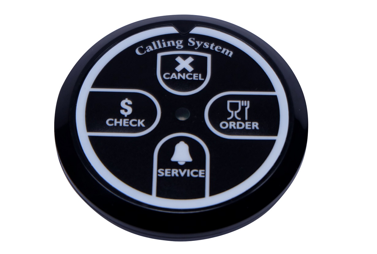 Long range custom alphanumeric wireless wrist watch and button pager used for supermarket