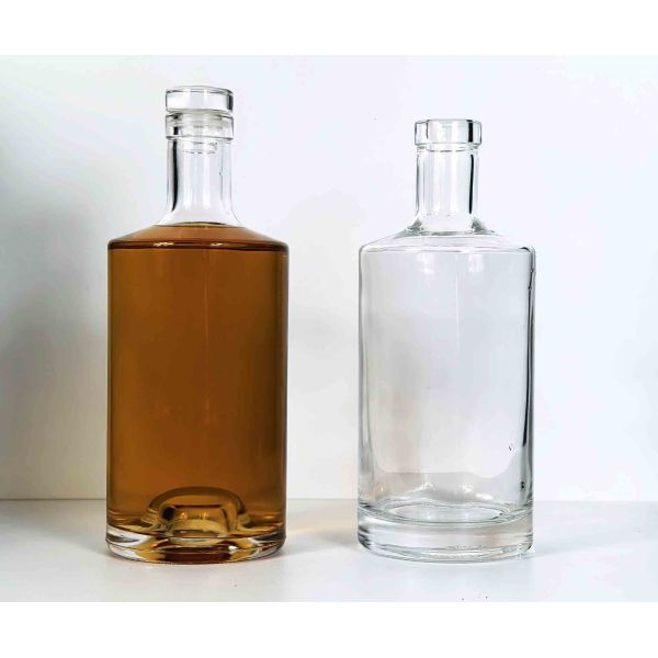 750ml Jersey Whiskey Glass Bottle -Customization, Super Flint Glass Bottle,
