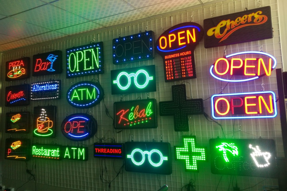 Superbrightness LED Neon Illuminated Light Sign 48*25cm with 10 Kind Change Function