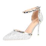 ZM025 9928-16 Korean Style Rivet Women'S Sandals Pointed Toe Stiletto Single