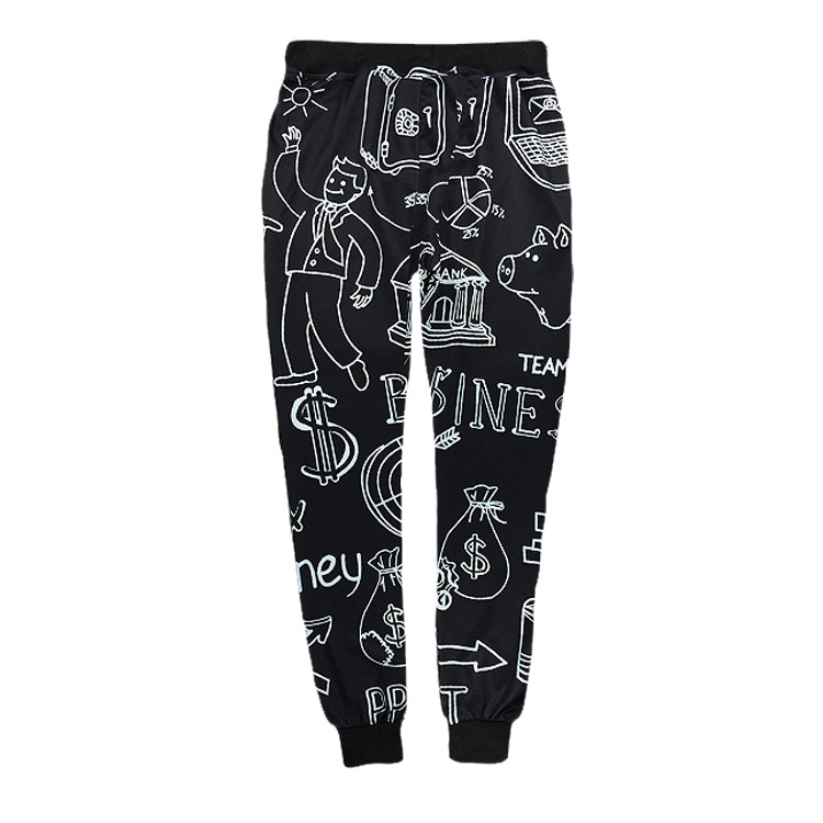 Full White Printing Mens Jogging Suits , Mens Gym Tracksuit Anti Pilling