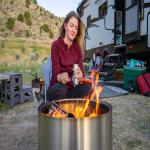 Burning Smokeless Wood Charcoal Fireplaces 304 Stainless Steel